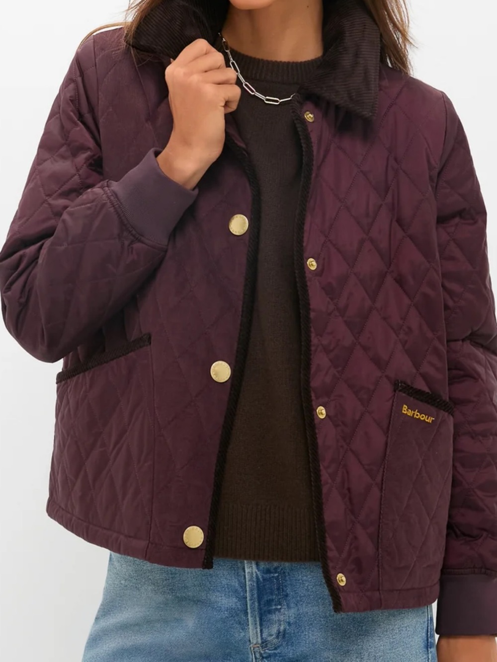 Barbour Marla Quilted Jacket-Dark Cherry
